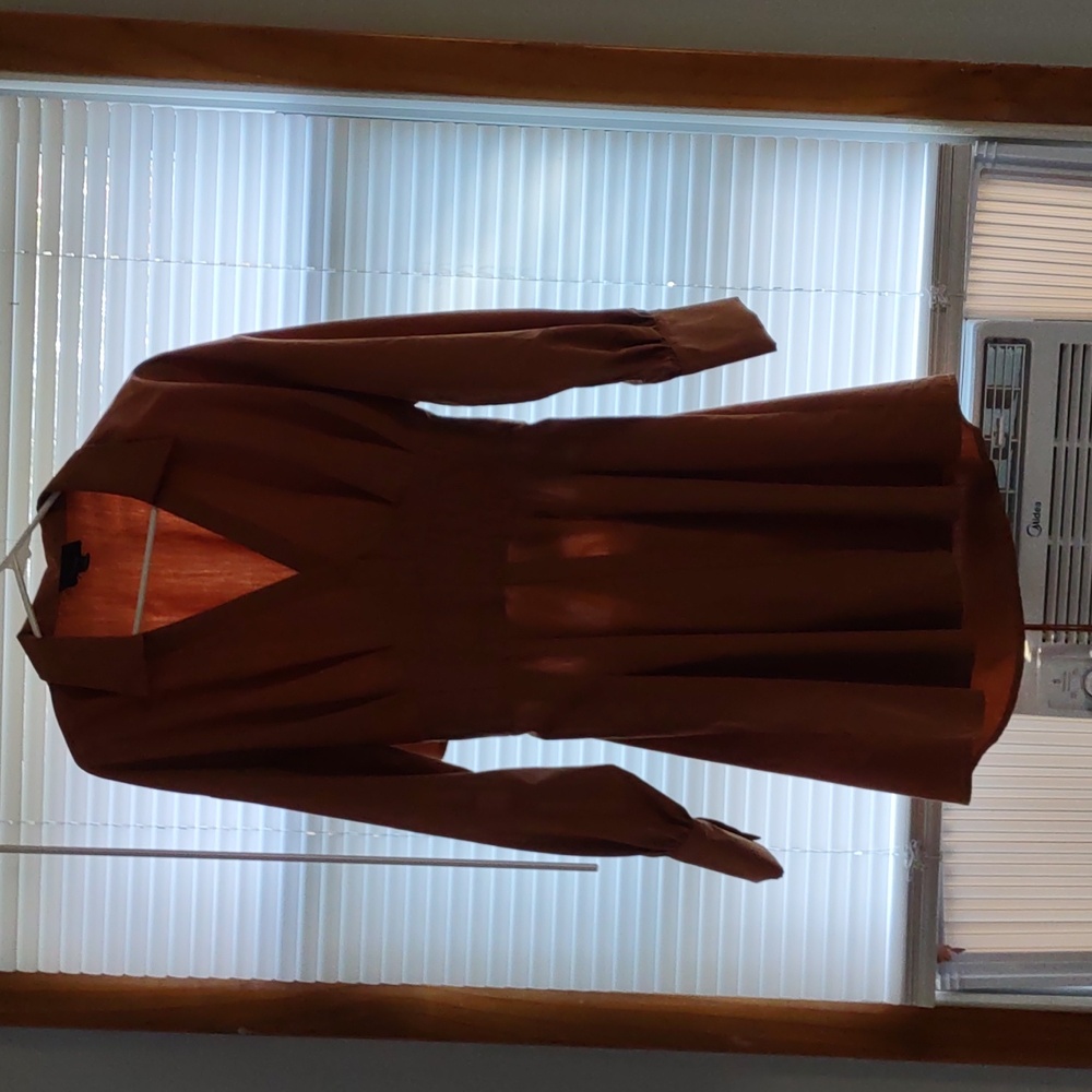 Elegant rust Summer Or Fall Dress. New Without Tags.